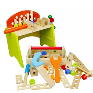 ست اسباب بازی میز ابزار چوبی Wooden tool table toy set -اسباب بازی